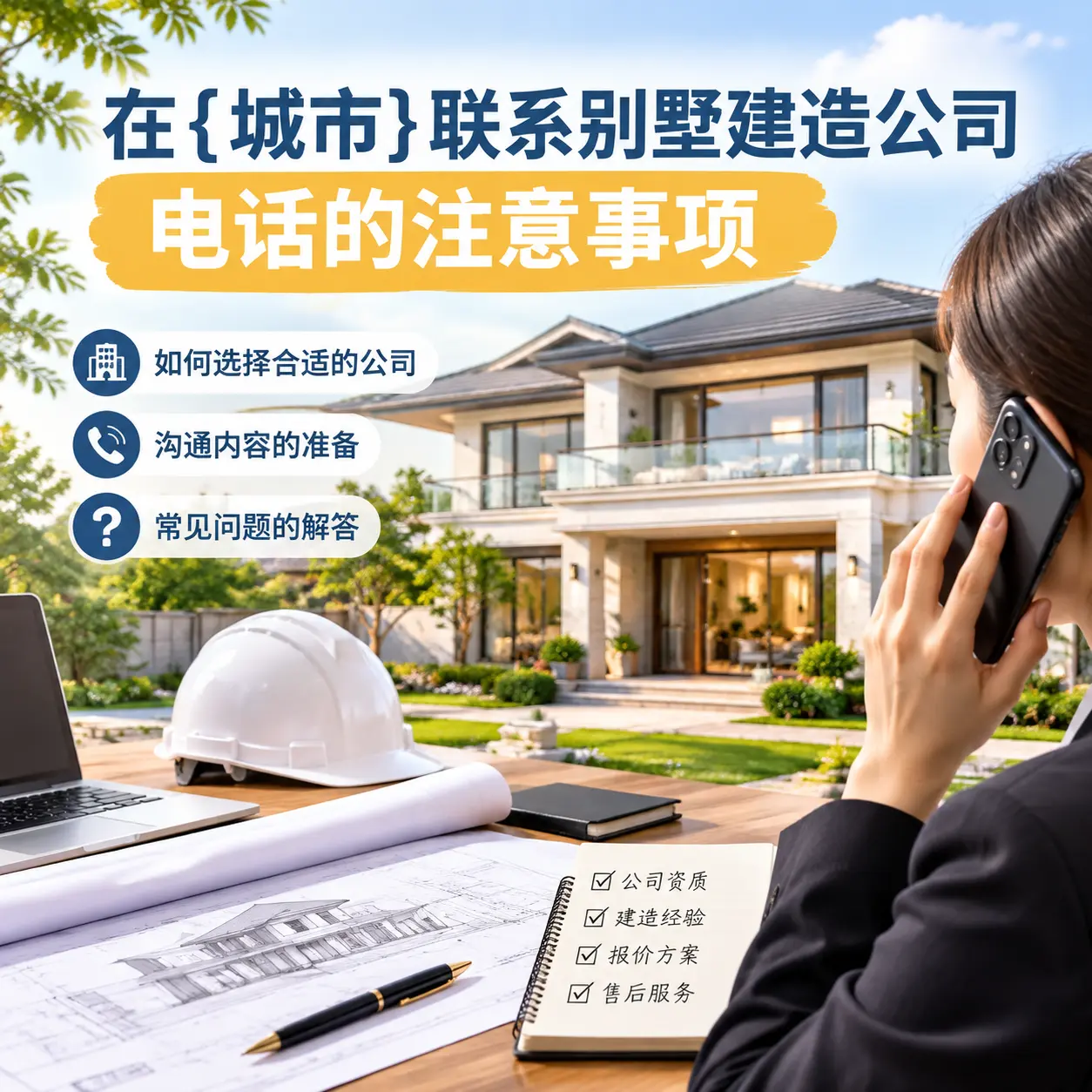在丹寨联系别墅建造公司电话的注意事项