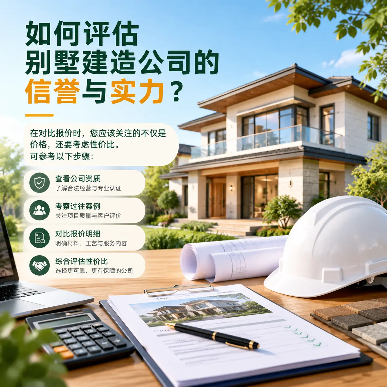如何评估 丹寨 别墅建造公司的信誉与实力?